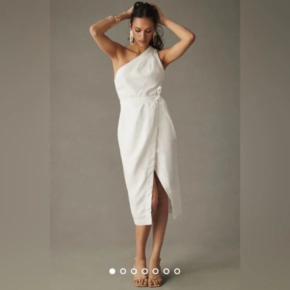 Anthropologie linen dress online